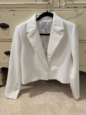 Jason Wu Women’s Ivory Cropped Blazer Size 8 NWT